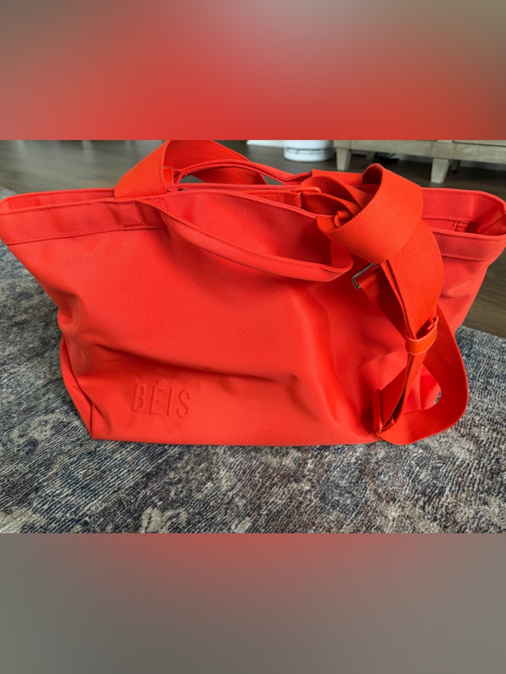 Béis Travel Tote in Flame